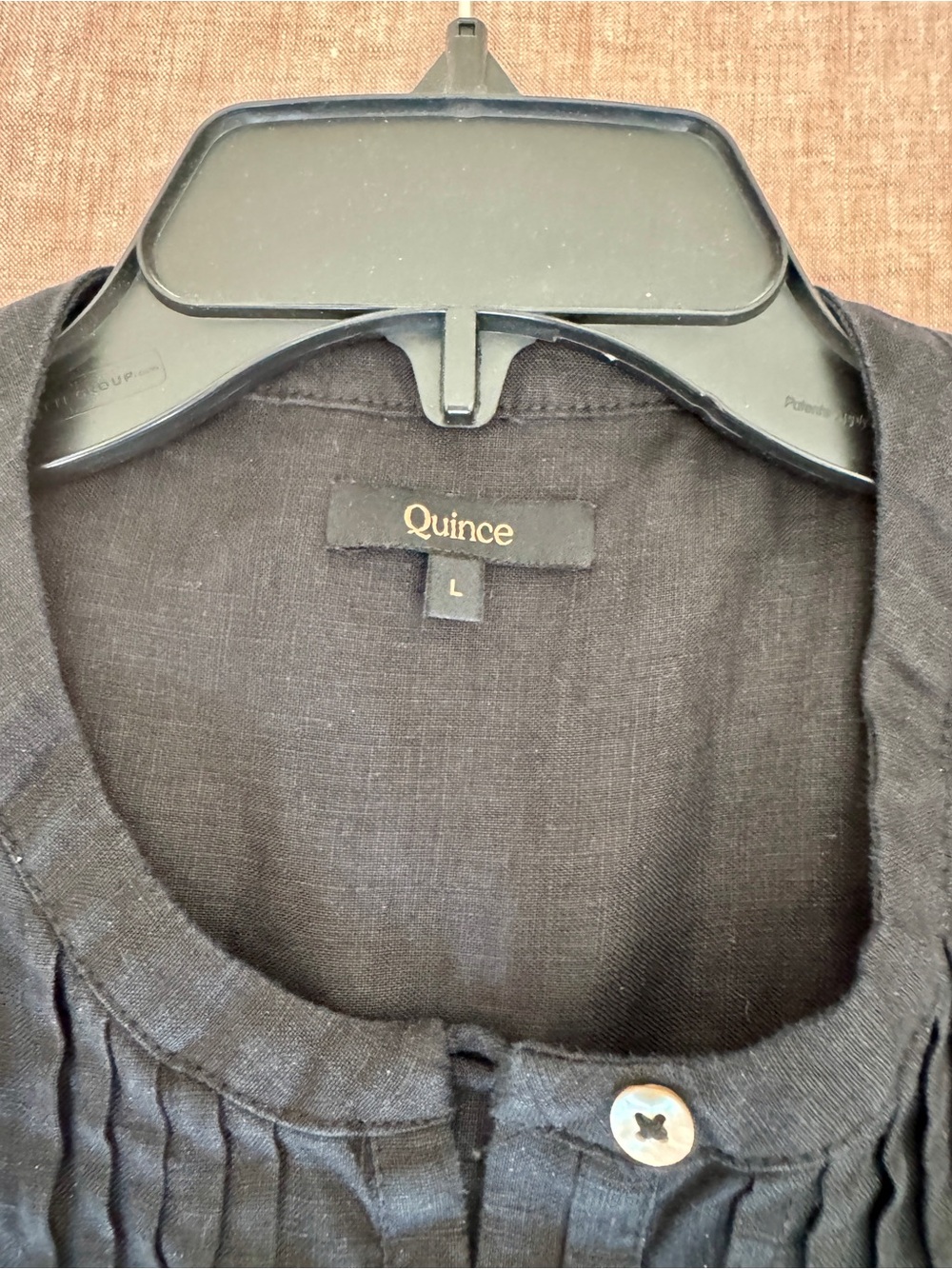 Quince Black Sleeveless Pintuck Linen Tunic - Picture 4 of 9